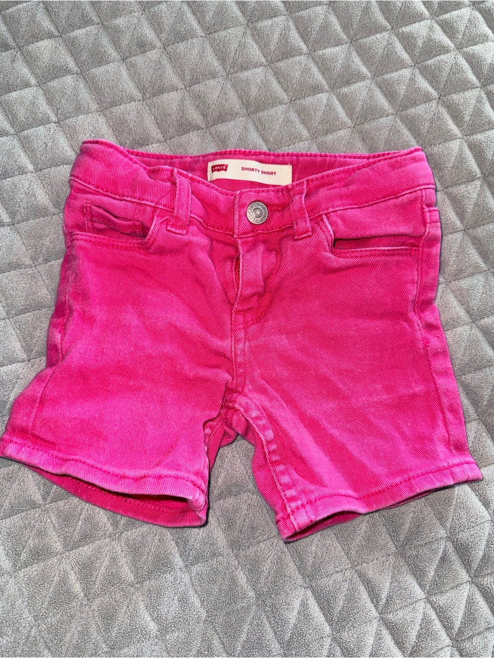 Levi's Girls Bright Pink Denim Shorts